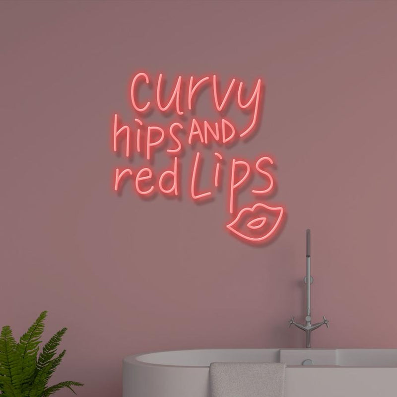 CURVY HIPS AND RED LIPS